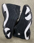 AIR JORDAN 14 BLACK WHITE - SIZE 8.5 (WORN)