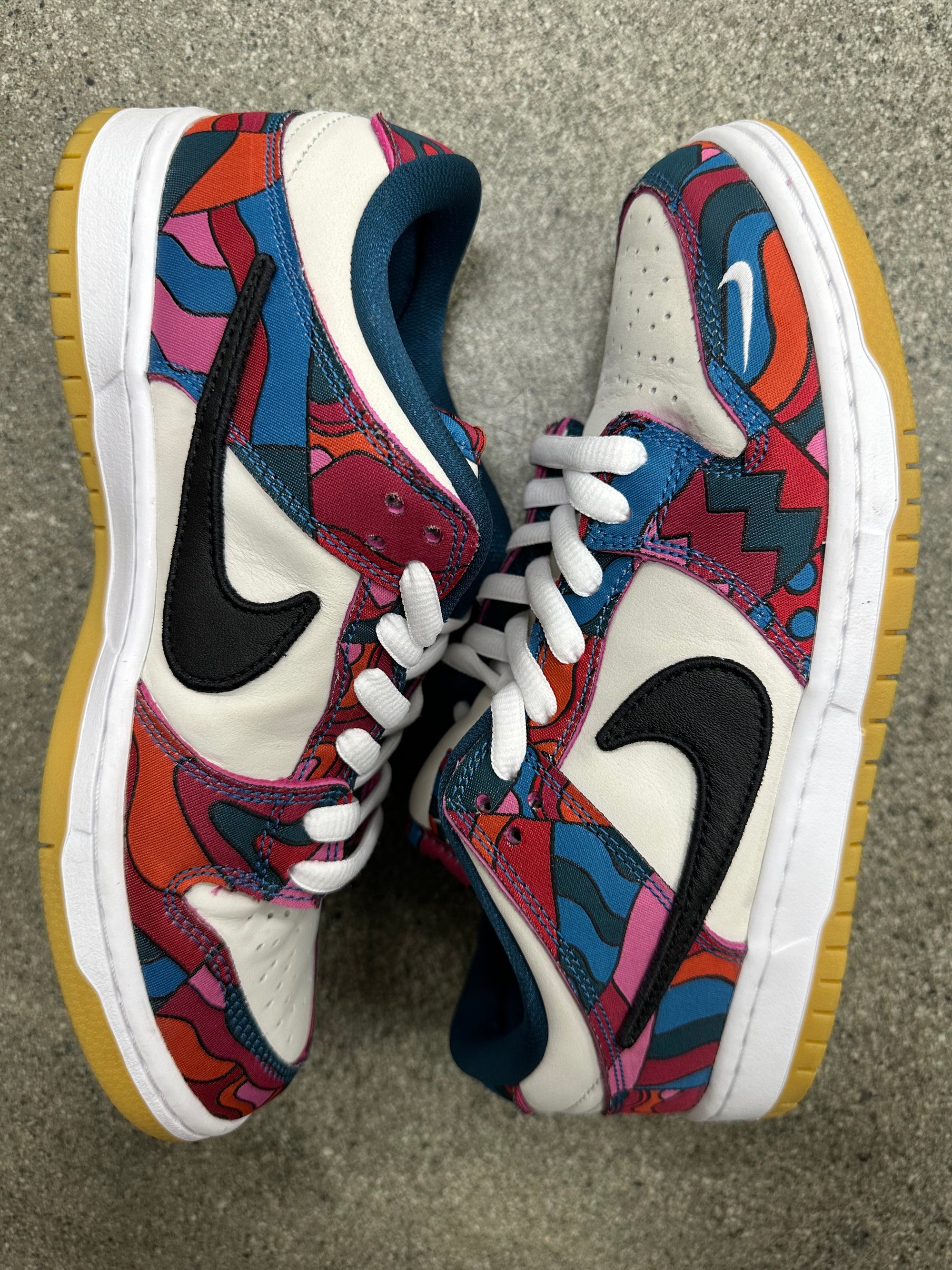 SB DUNK LOW PRO PARRA ABSTRACT ART - SIZE 7.5 (WORN)