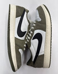 AIR JORDAN 1 LOW MEDIUM OLIVE - SIZE 12 (WORN) - SUPER CLEAN
