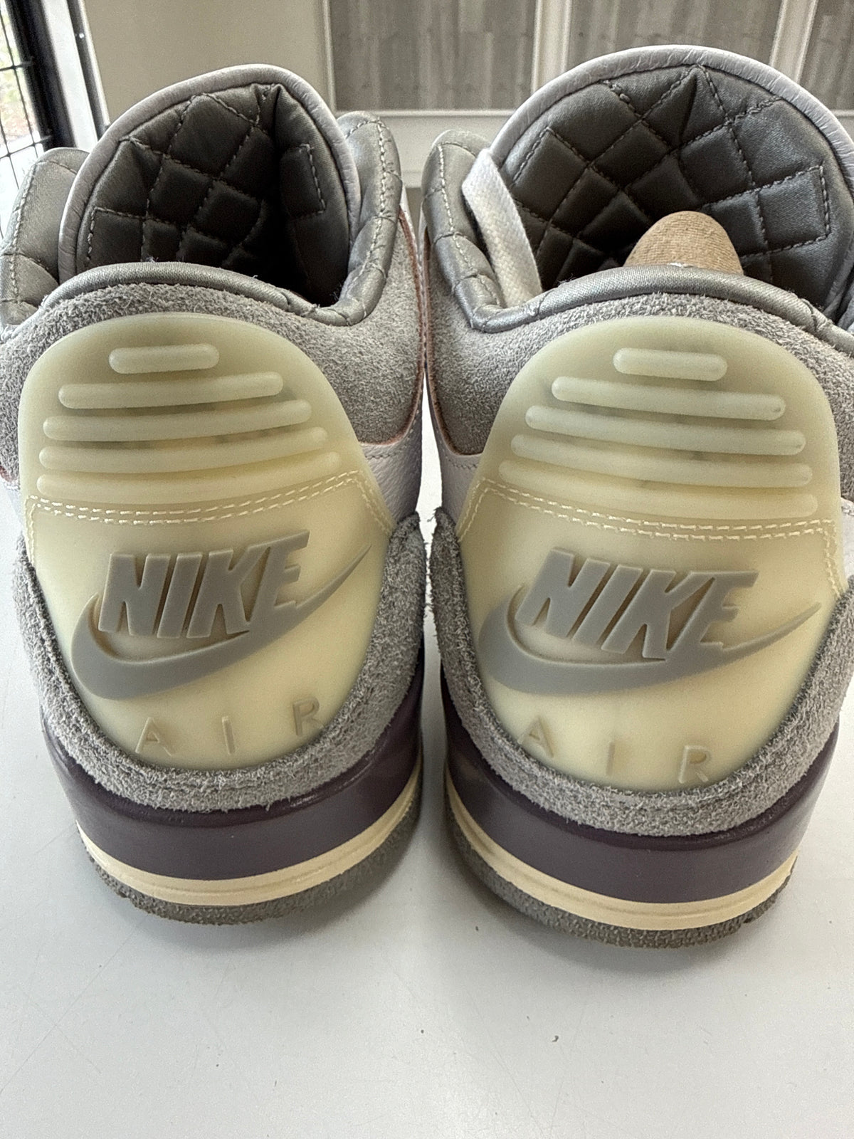 WMNS AIR JORDAN 3 A MA MANIERE WHITE - SIZE W13.5 M12 (WORN)