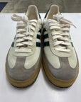 SAMBA KITH CLARKS 8TH STREET SAMBA BY RONNIE FIEG CHALK WHITE GREEN - SIZE 8 (WORN)
