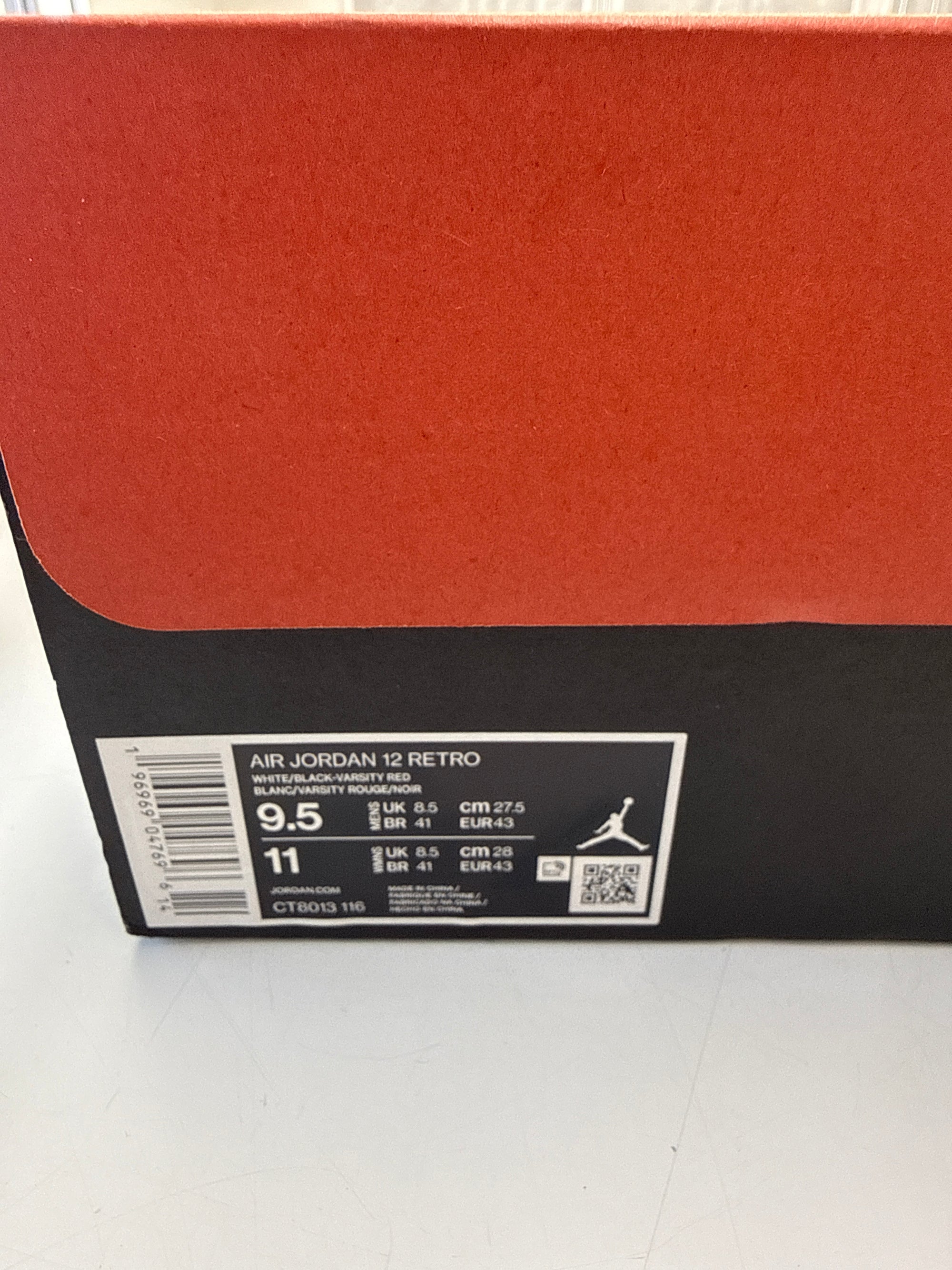 AIR JORDAN 12 CHERRY 2023 - SIZE 9.5 (WORN)