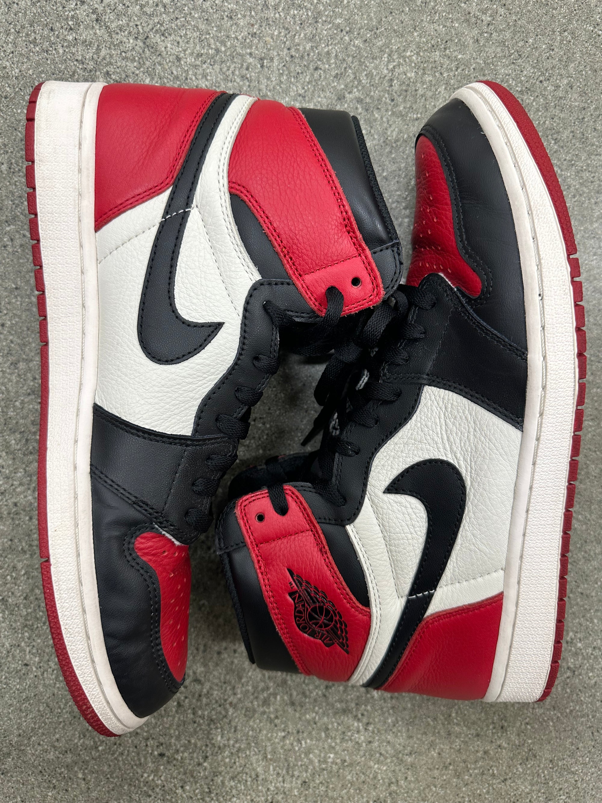 AIR JORDAN 1 BRED TOE - SIZE 12 (WORN)