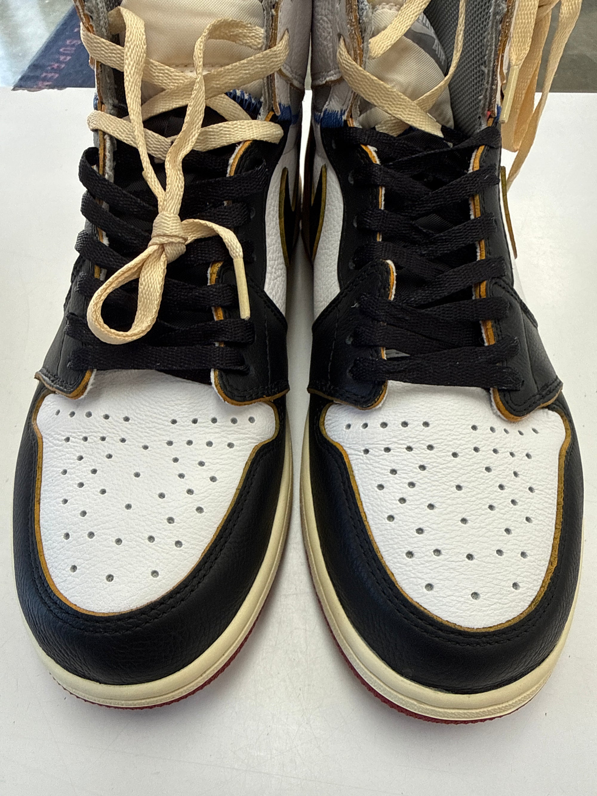 AIR JORDAN 1 HIGH UNION BLACK TOE - SIZE 10.5 (WORN)