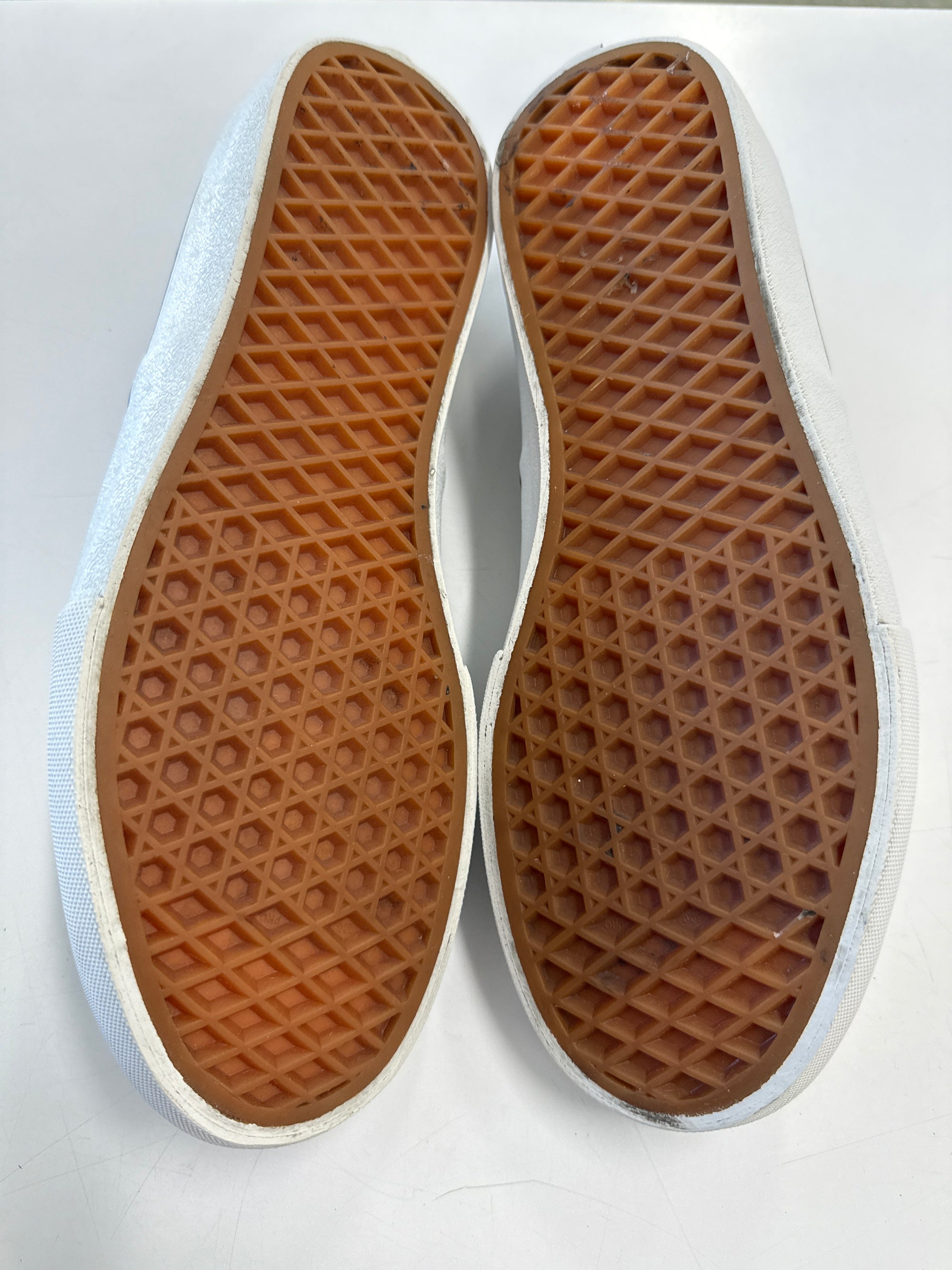 VANS AUTHENTIC SUPREME BLUE CHECKER LOGO - SIZE 9 (WORN) - REPLACEMENT BOX