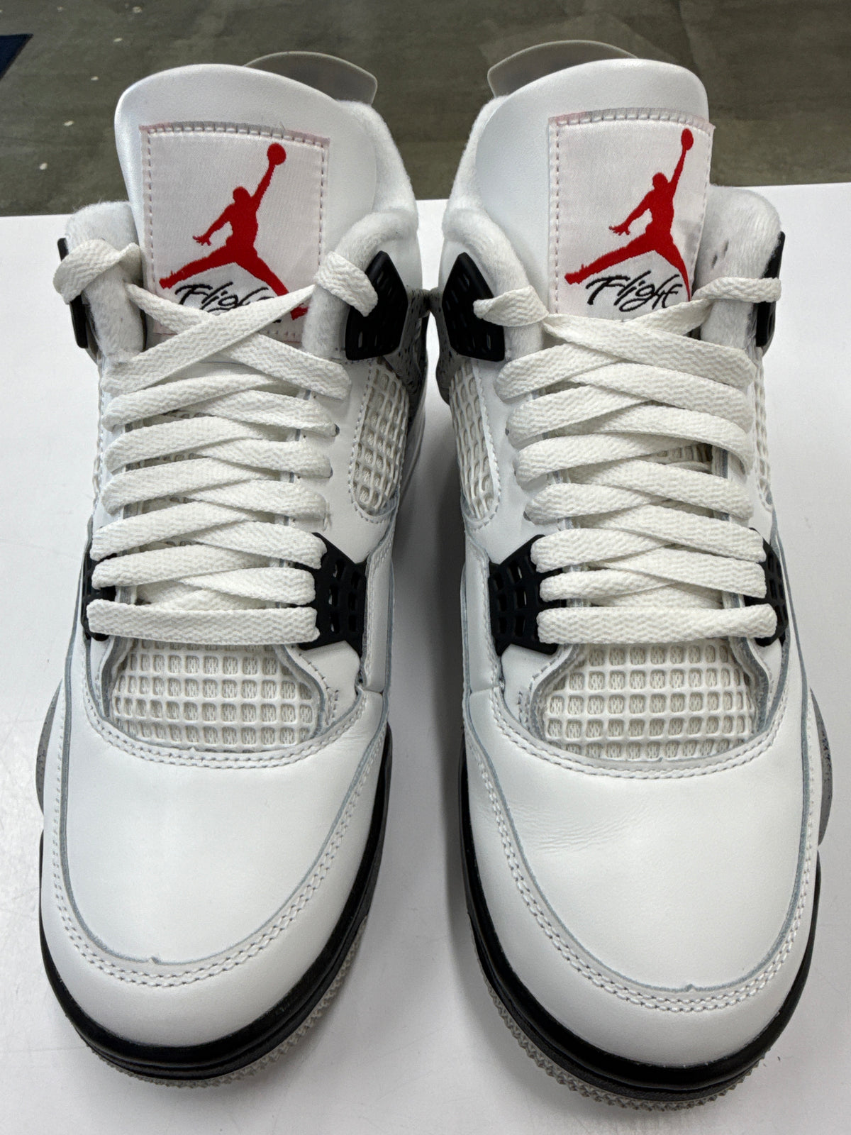 AIR JORDAN 4 WHITE CEMENT 2025 - SIZE 7.5 (WORN) - SUPER CLEAN