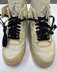 OFF WHITE WMNS AIR JORDAN 4 SAIL - SIZE W12 M10.5 (WORN)