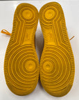 OFF WHITE AIR FORCE 1 LOW UNIVERSITY GOLD - SIZE 10 (WORN)