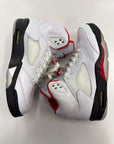 AIR JORDAN 5 FIRE RED SILVER TONGUE 2020 - SIZE 9 (WORN)