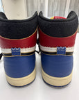 AIR JORDAN 1 HIGH FRAGMENT X UNION VARSITY RED SPORT ROYAL - SIZE 11.5 (WORN) - MISSING LABEL ON BOX