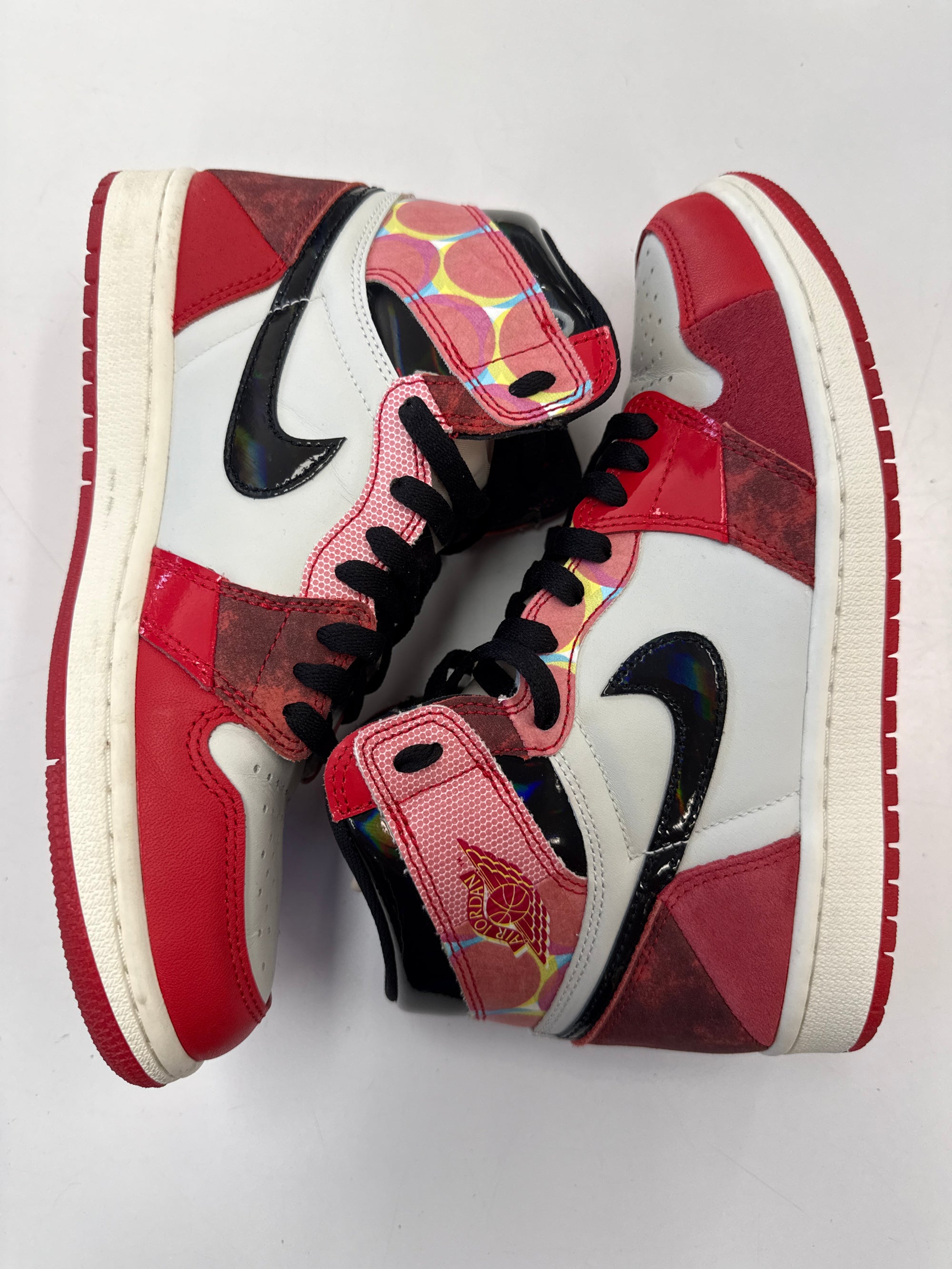 AIR JORDAN 1 HIGH SPIDER MAN ACROSS THE SPIDER VERSE - SIZE 8 (WORN) - SUPER CLEAN