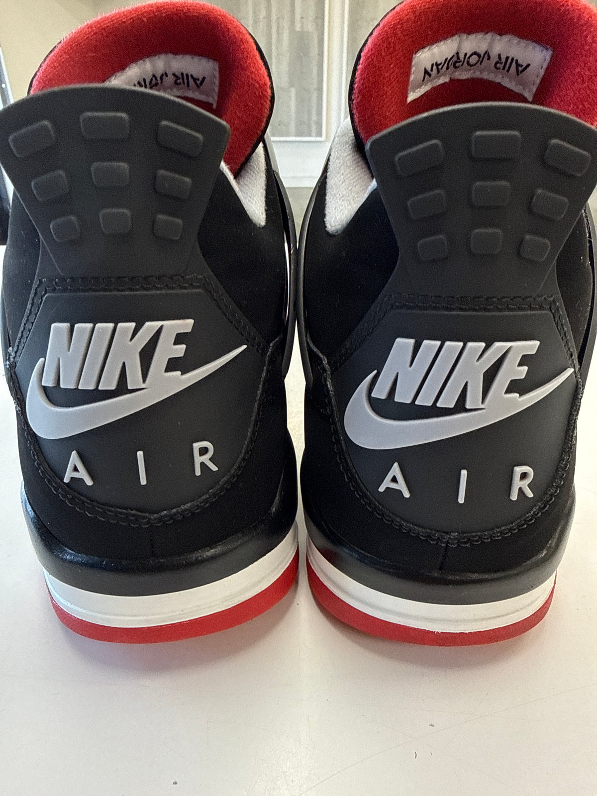 AIR JORDAN 4 BRED 2019 - SIZE 9.5 (WORN)