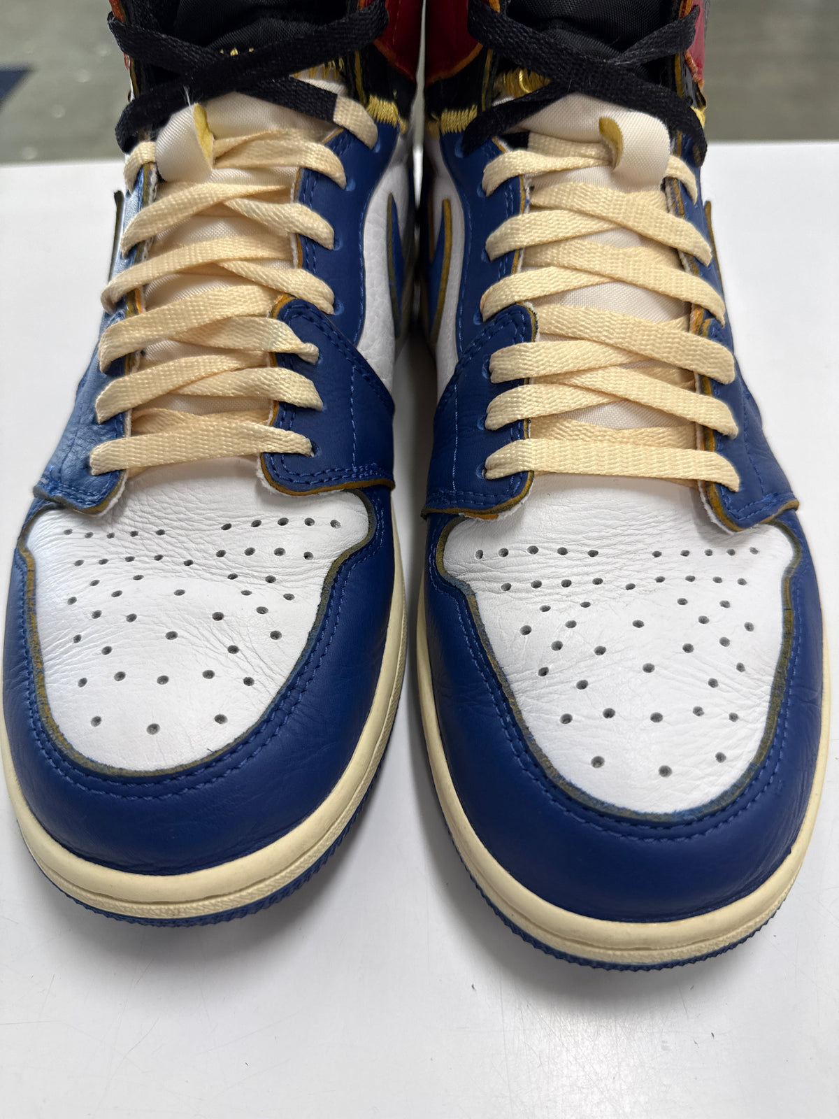 AIR JORDAN 1 HIGH UNION STORMBLUE - SIZE 10 (WORN )