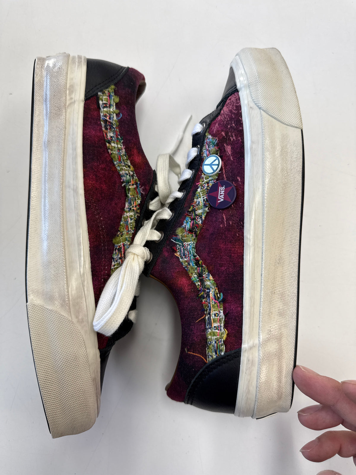 VANS OLD SKOOL 36 SOUVENIR BURGUNDY - SIZE 8.5 (WORN)