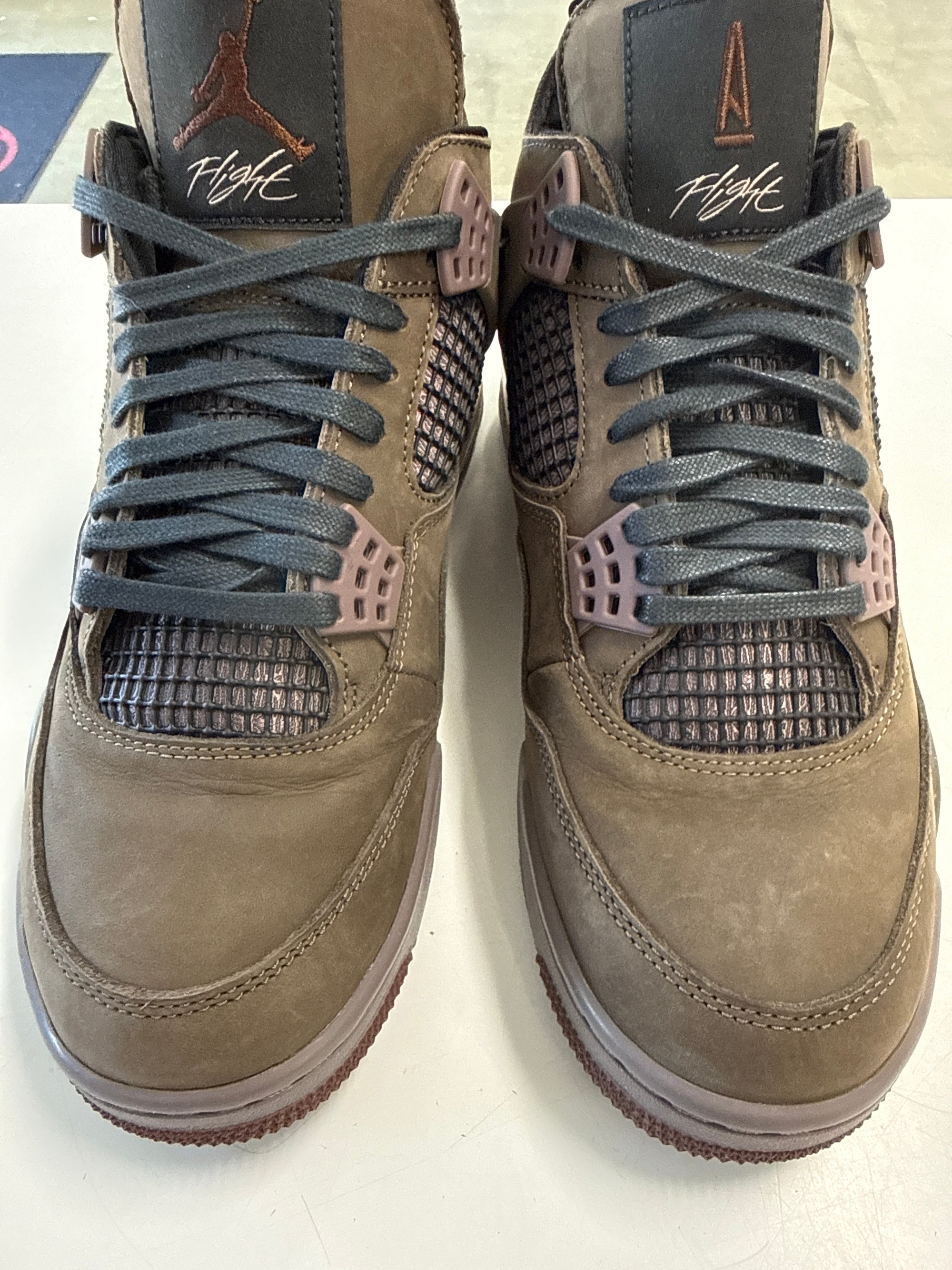 AIR JORDAN 4 A MA MANIERE DARK MOCHA - SIZE 9 (WORN) - SUPER CLEAN