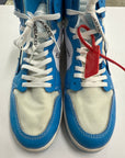 OFF WHITE AIR JORDAN 1 HIGH UNIVERSITY BLUE - SIZE 14 (WORN)