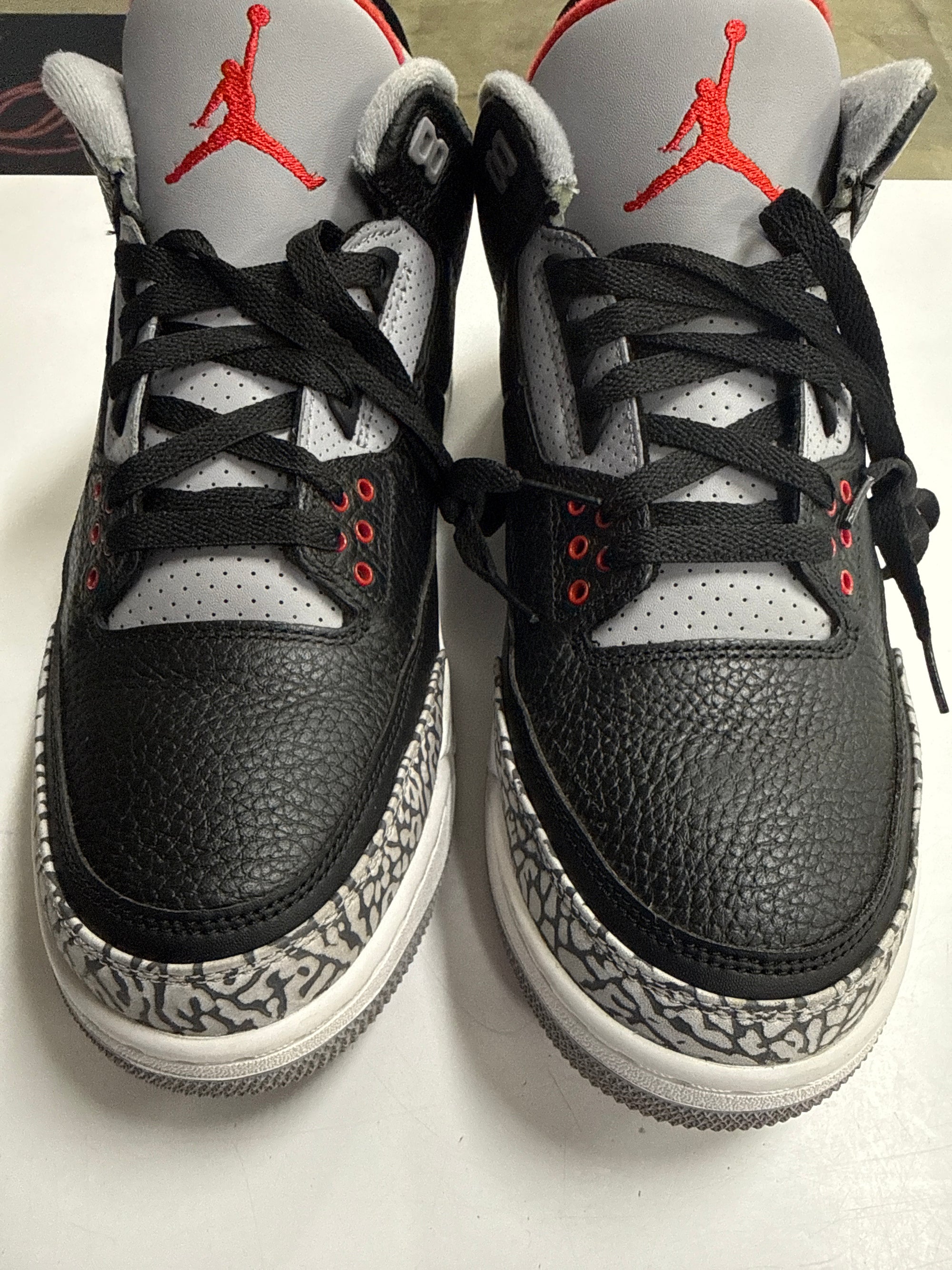 AIR JORDAN 3 BLACK CEMENT 2018 - SIZE 12 (WORN)