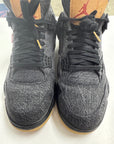 AIR JORDAN 4 LEVIS BLACK LEVIS TAG - SIZE 9 (WORN) - SUPER CLEAN