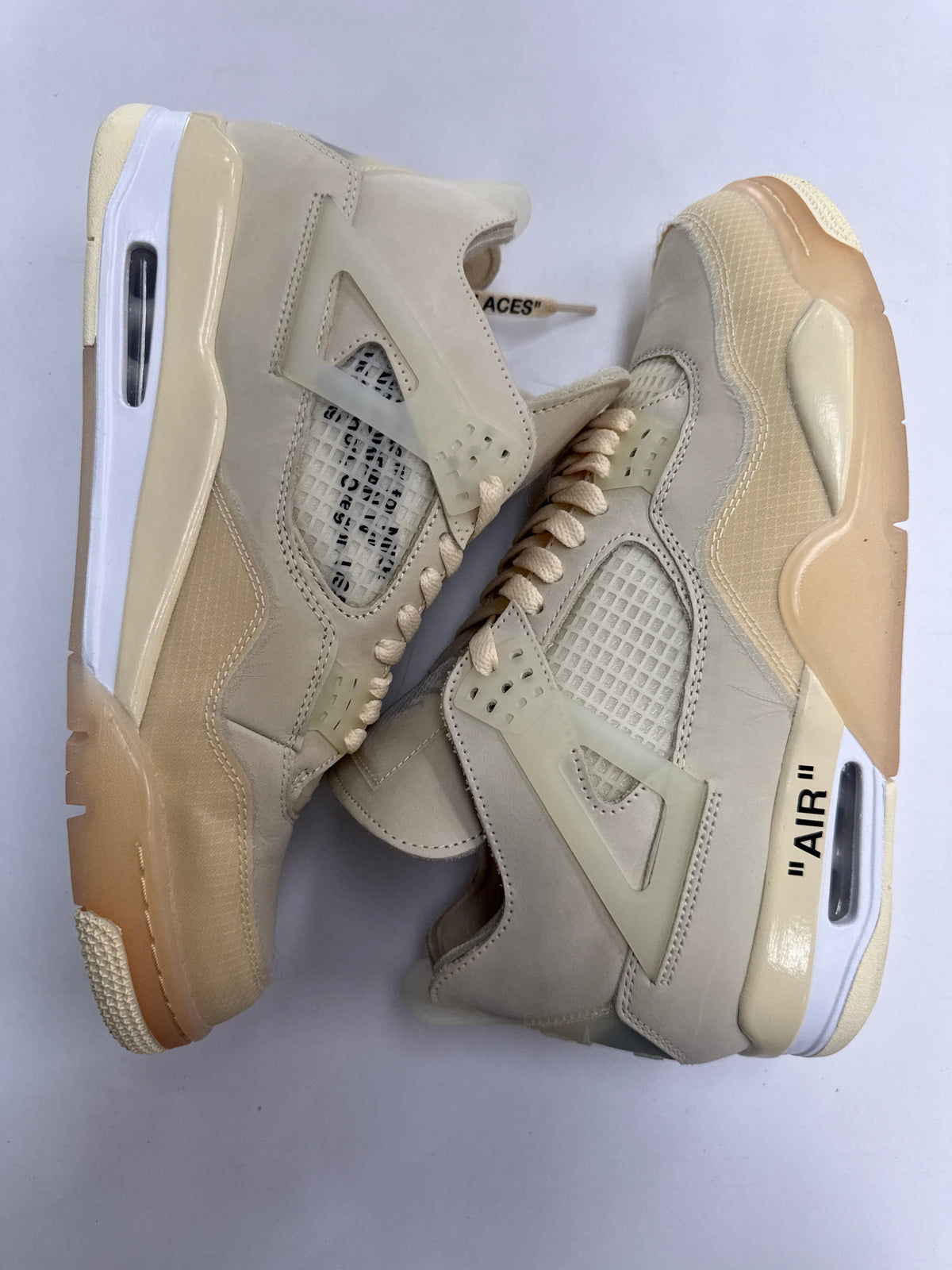 OFF WHITE AIR JORDAN 4 SAIL - SIZE W12 M10.5 (WORN)