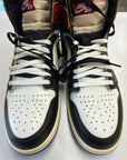 AIR JORDAN 1 HIGH FRAGMENT X UNION VARSITY RED SPORT ROYAL - SIZE 11.5 (WORN)