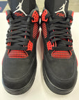 AIR JORDAN 4 RED THUNDER - SIZE 10 (WORN) - DAMAGED LID