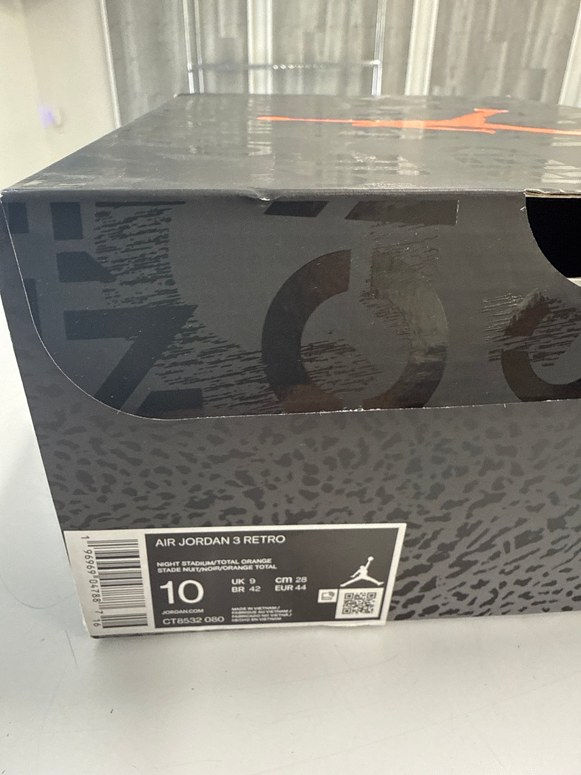 AIR JORDAN 3 FEAR - SIZE 10 (WORN)