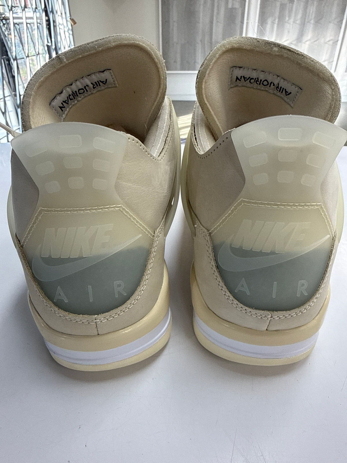 OFF WHITE AIR JORDAN 4 SAIL - SIZE W12 M10.5 (WORN)