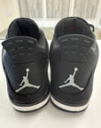 AIR JORDAN 4 BLACK CANVAS - SIZE 9.5 (WORN) - SUPER CLEAN