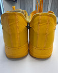 OFF WHITE AIR FORCE 1 LOW UNIVERSITY GOLD - SIZE 11 (WORN)
