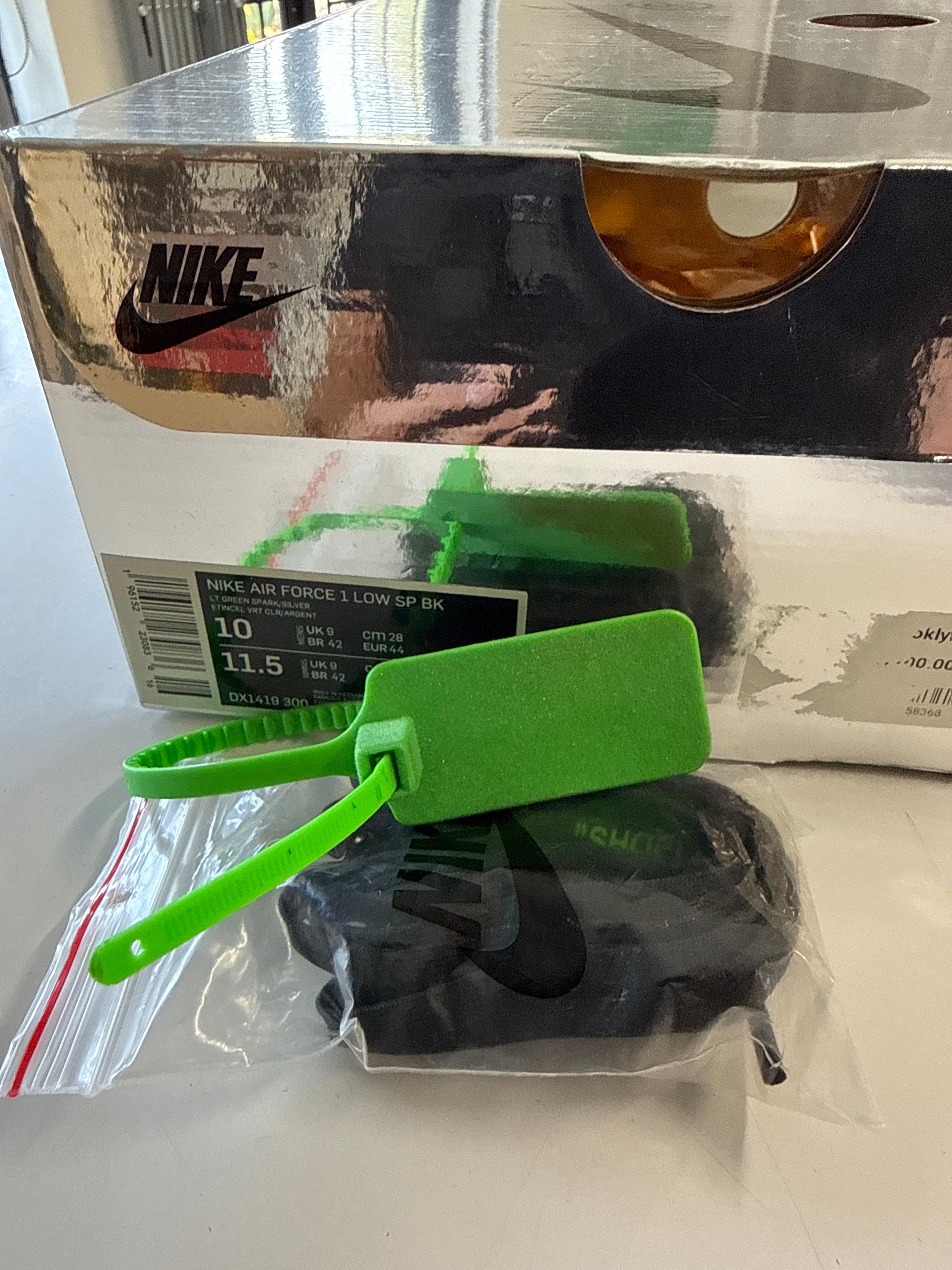 OFF WHITE AIR FORCE 1 LOW BROOKLYN - SIZE 10 (WORN)
