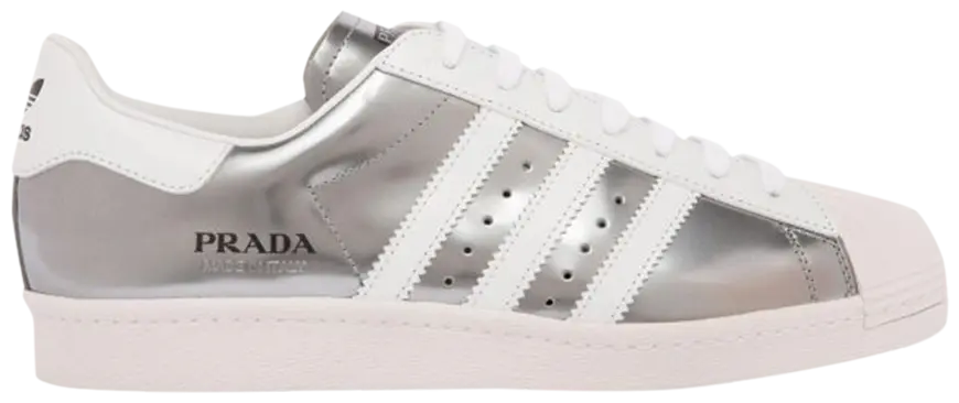 ADIDAS SUPERSTAR PRADA SILVER - SIZE 12 (BRAND NEW) - DAMAGED BOX