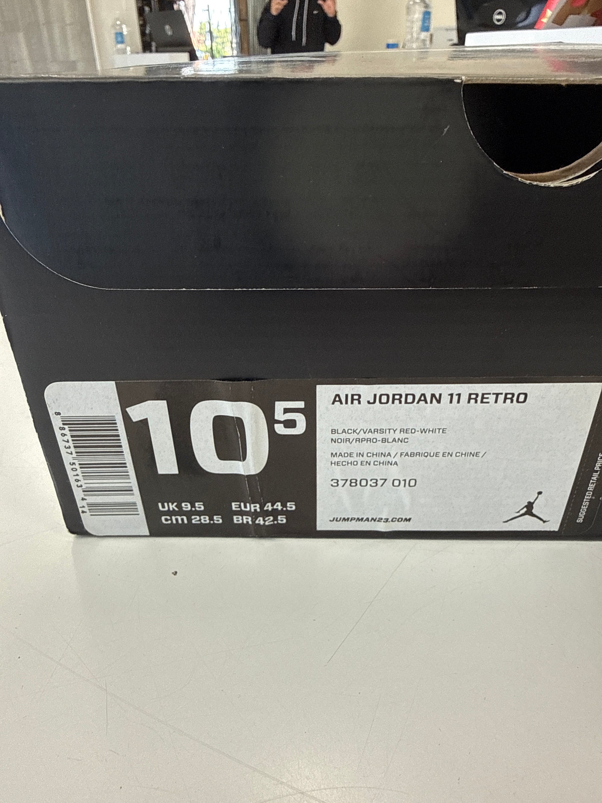 AIR JORDAN 11 BRED 2012 - SIZE 10.5 (WORN)
