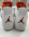 AIR JORDAN 4 METALLIC ORANGE - SIZE 12 (WORN) - NET YELLOWING