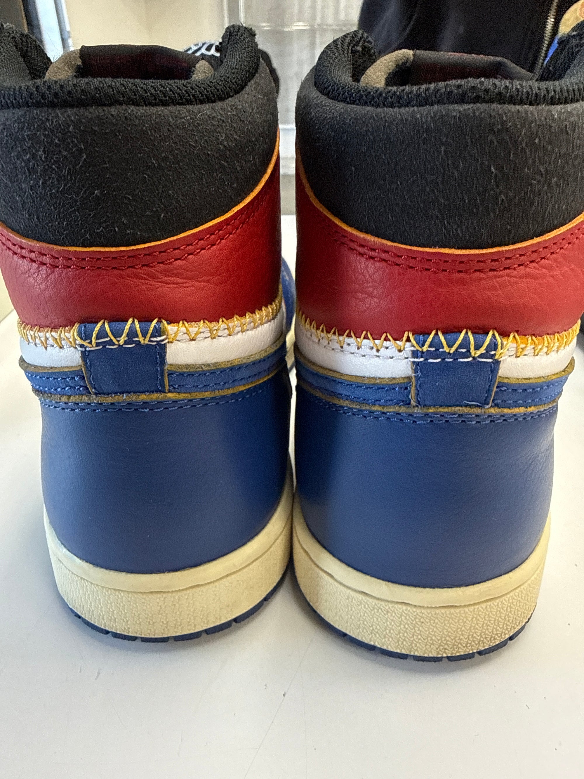 AIR JORDAN 1 HIGH UNION STORM BLUE - SIZE 9 (WORN)