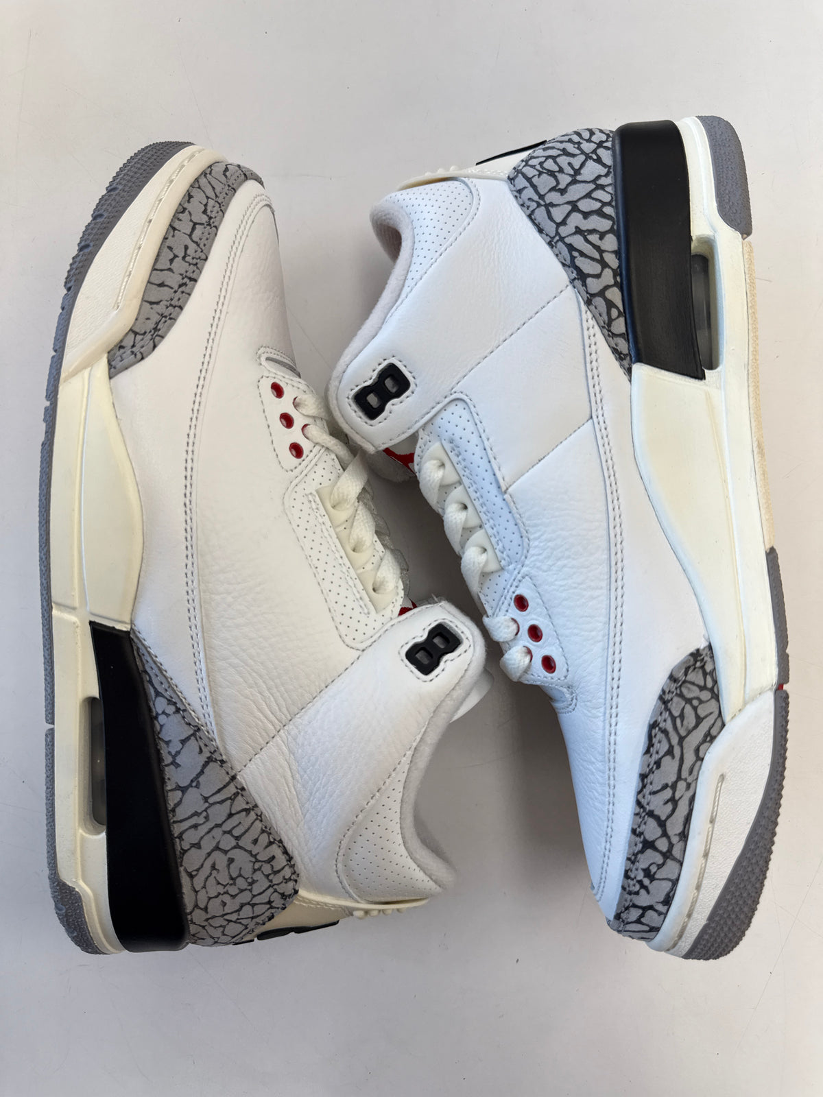 AIR JORDAN 3 WHITE CEMENT REIMAGINED - SIZE 8.5 (WORN) - SUPER CLEAN