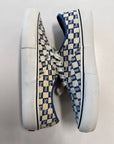 VANS AUTHENTIC SUPREME BLUE CHECKER LOGO - SIZE 9 (WORN) - REPLACEMENT BOX