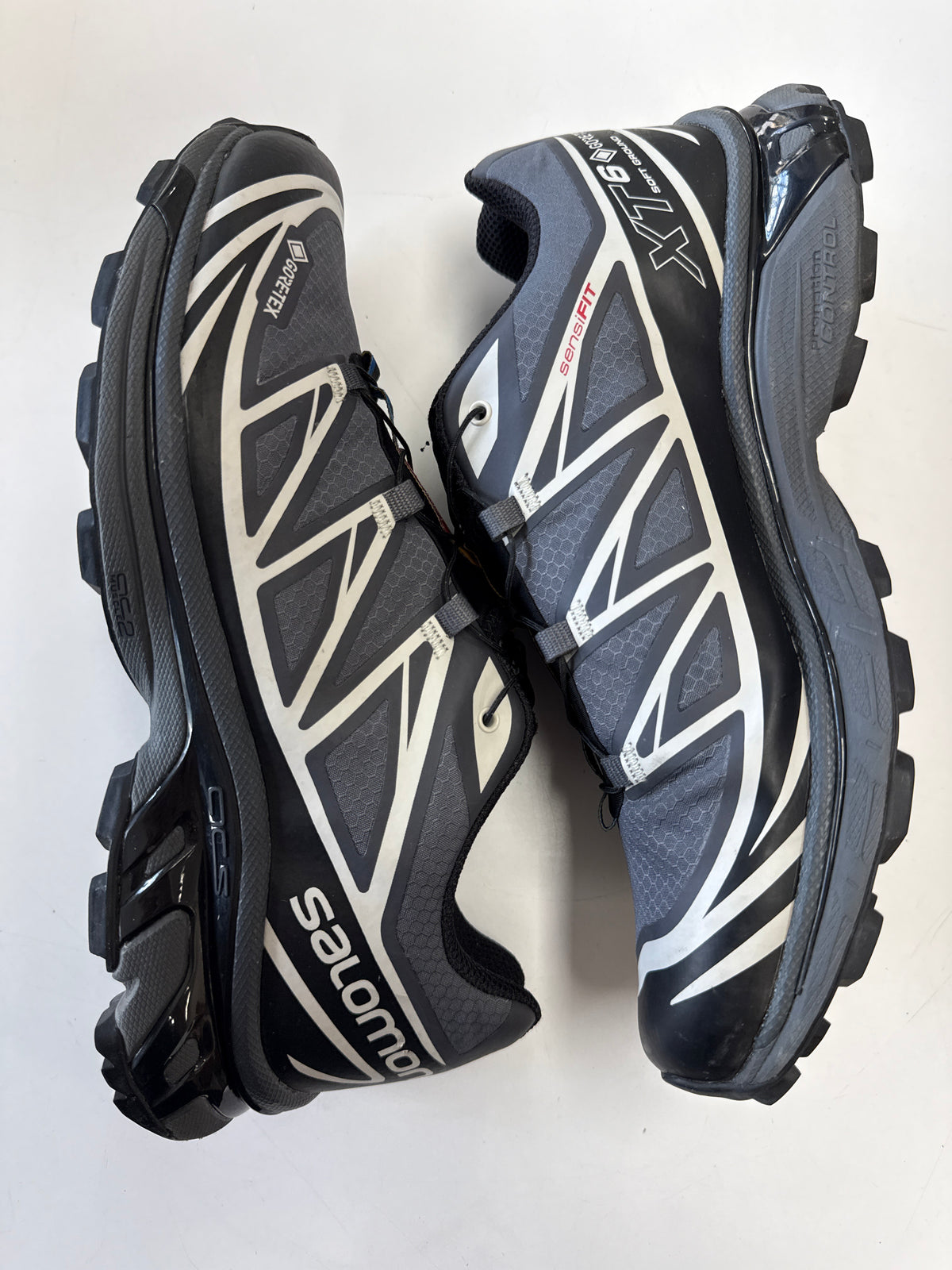 SALOMON XT-6 GORE TEX BLACK LUNAR ROCK - SIZE 9 (WORN)