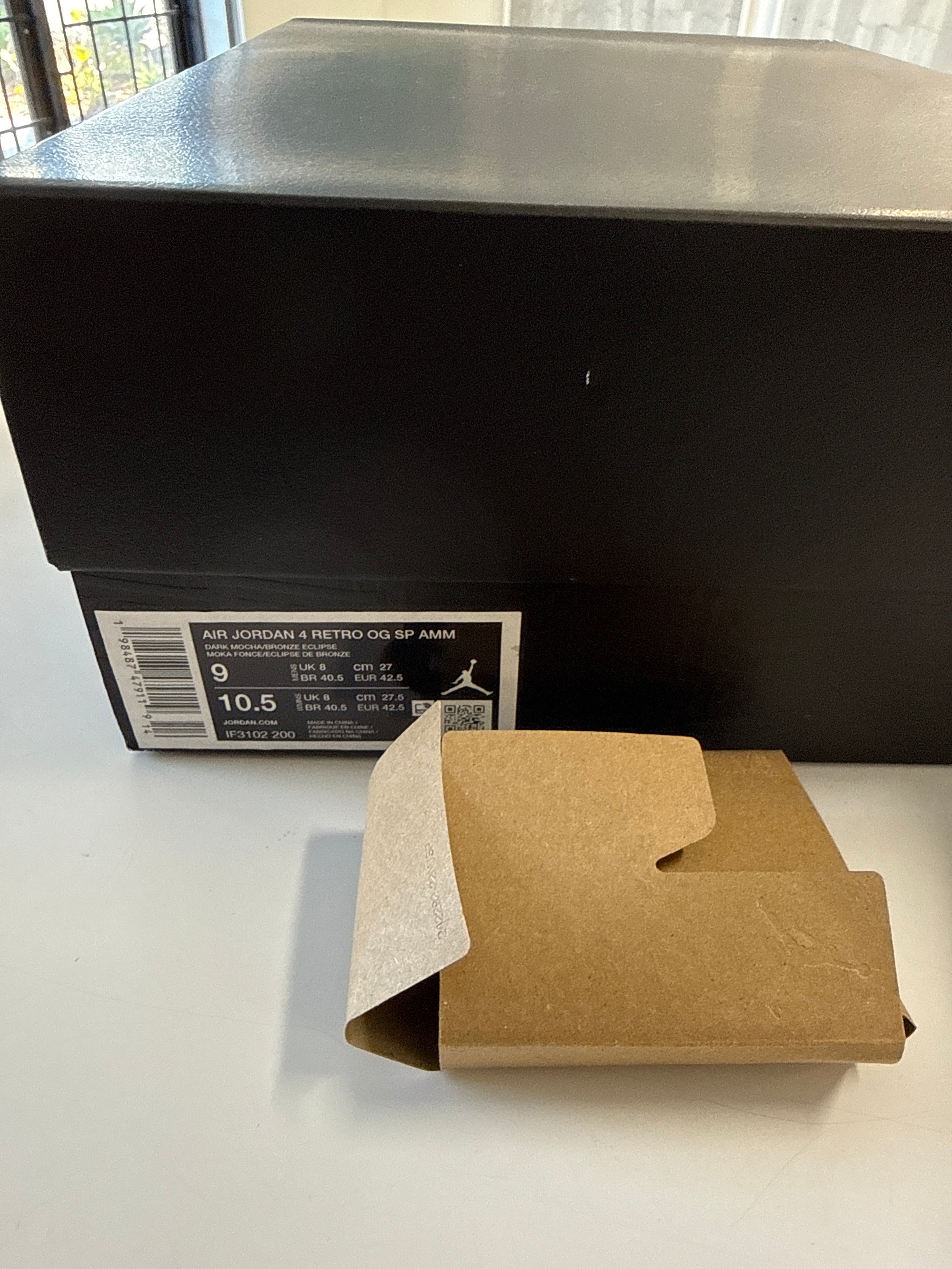 AIR JORDAN 4 A MA MANIERE DARK MOCHA - SIZE 9 (WORN) - SUPER CLEAN