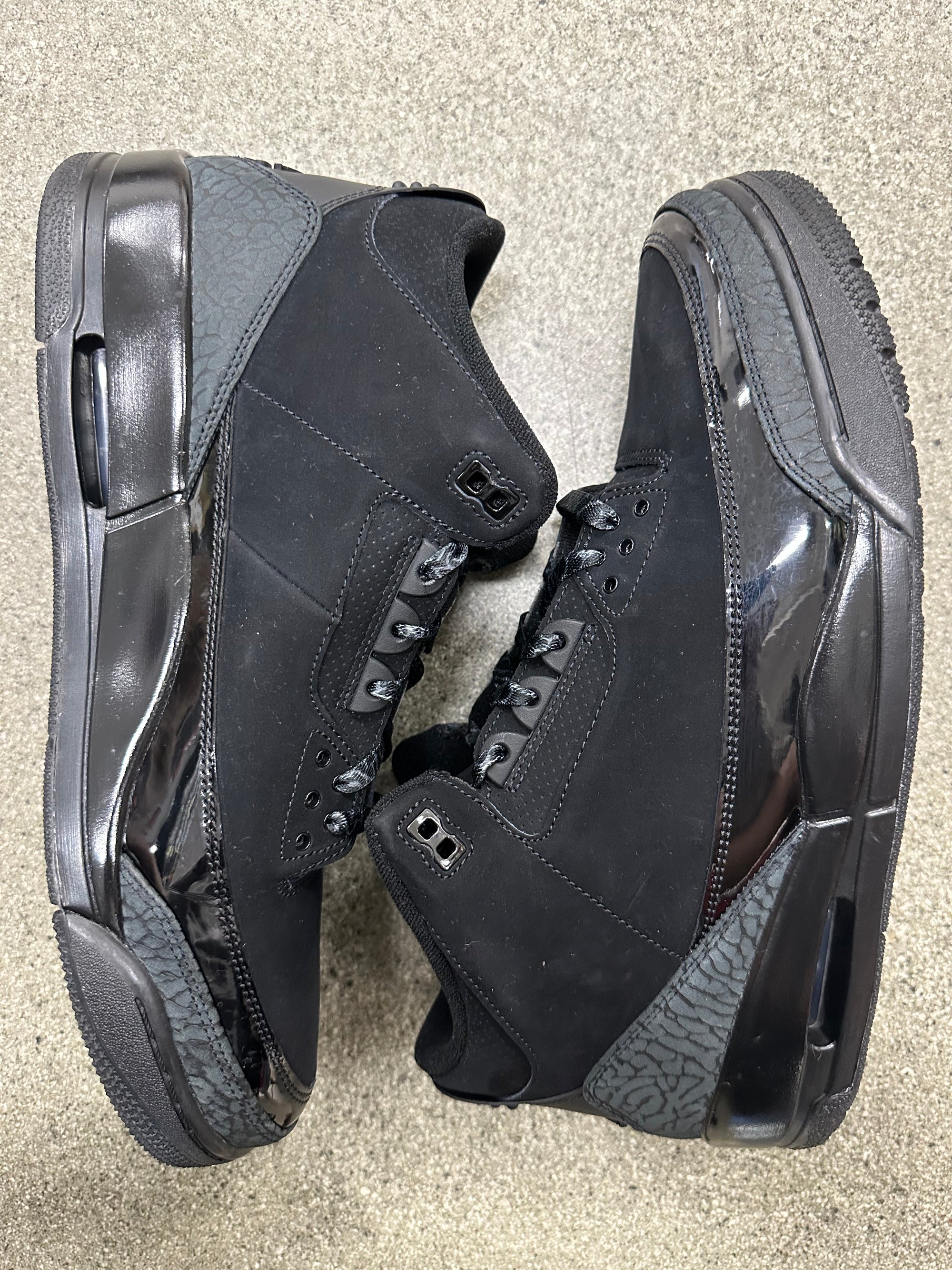 AIR JORDAN 3 BLACK CAT 2025 - SIZE 14 (WORN) (SUPER CLEAN)