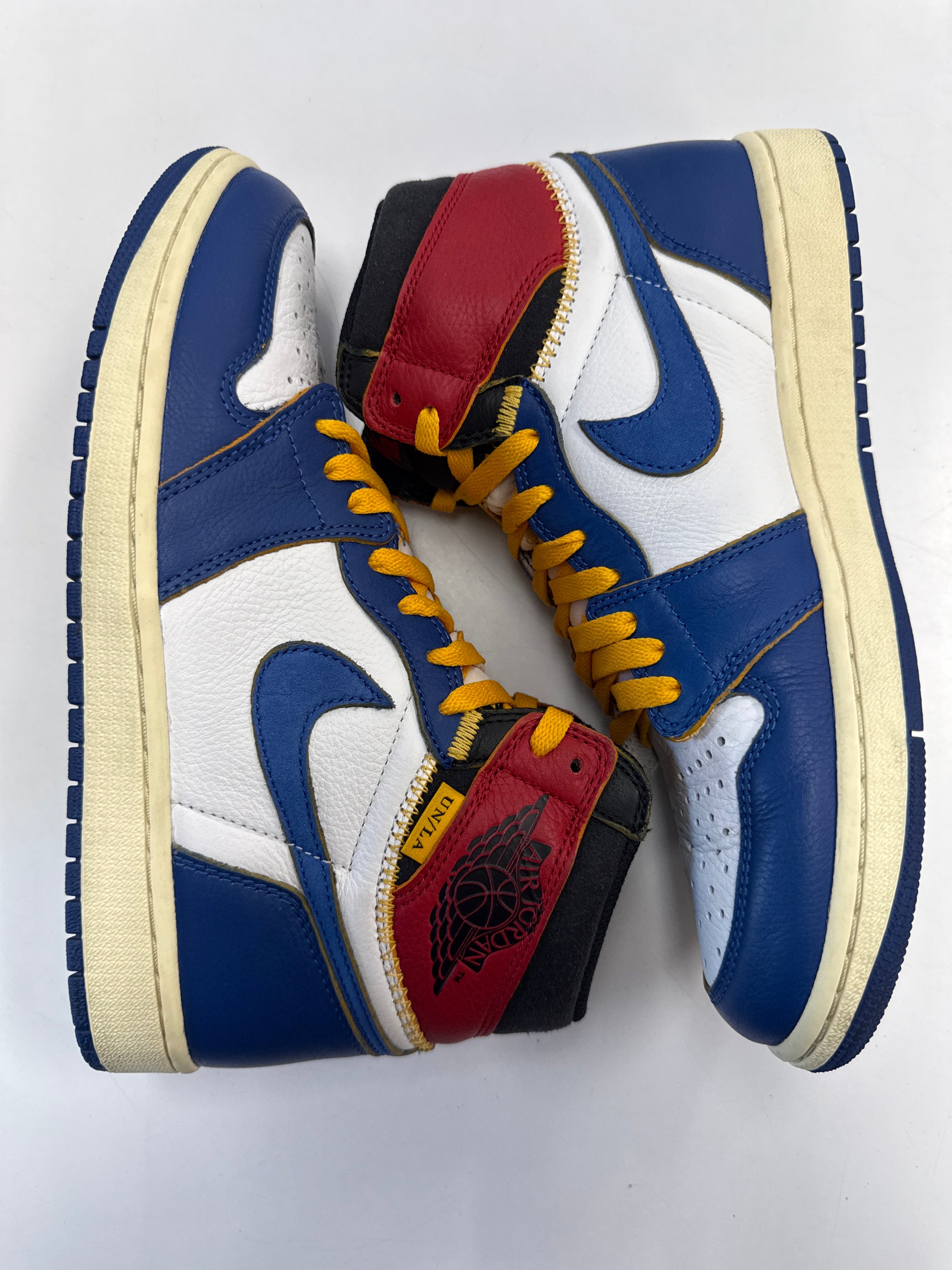 AIR JORDAN 1 HIGH UNION STORM BLUE - SIZE 9 (WORN)