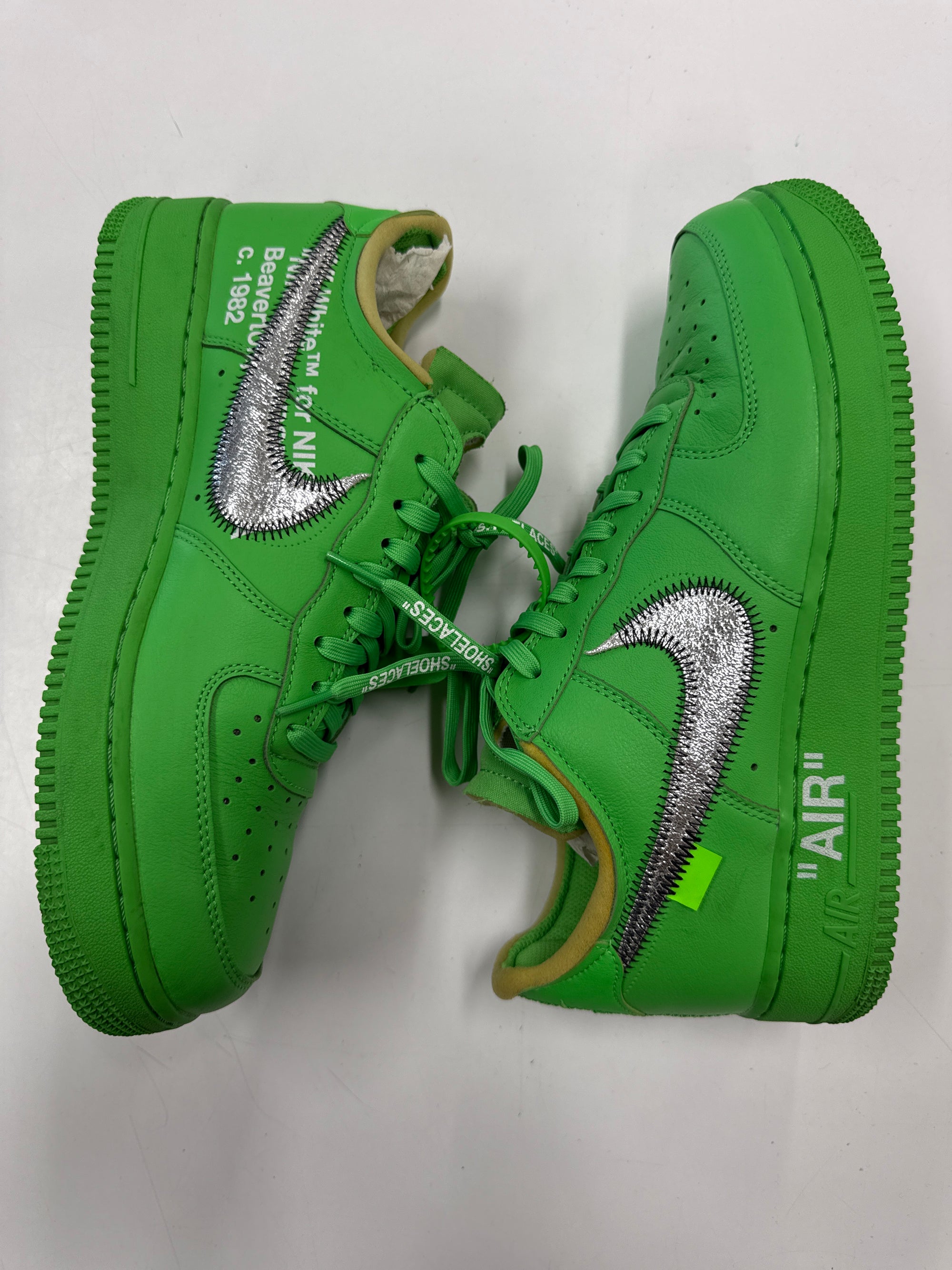 OFF WHITE AIR FORCE 1 LOW BROOKLYN - SIZE 9 (WORN)