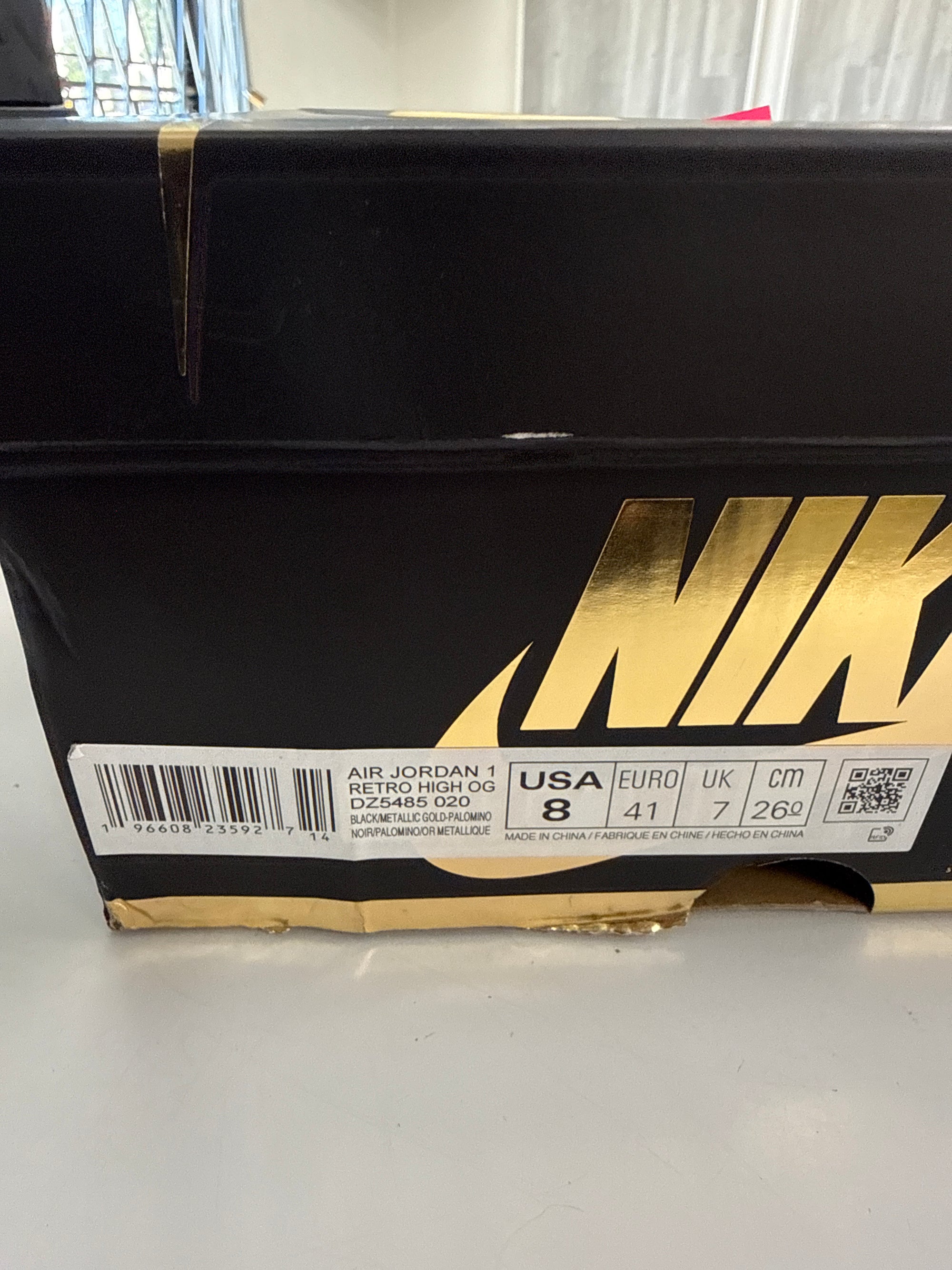 AIR JORDAN 1 HIGH PALOMINO - SIZE 8 (WORN)