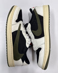 WMNS AIR JORDAN 1 LOW OG TRAVIS SCOTT OLIVE - SIZE W13.5 M12 (WORN)