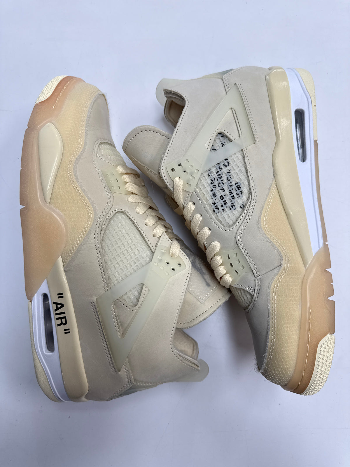 OFF WHITE AIR JORDAN 4 SAIL - SIZE W12 M10.5 (WORN)