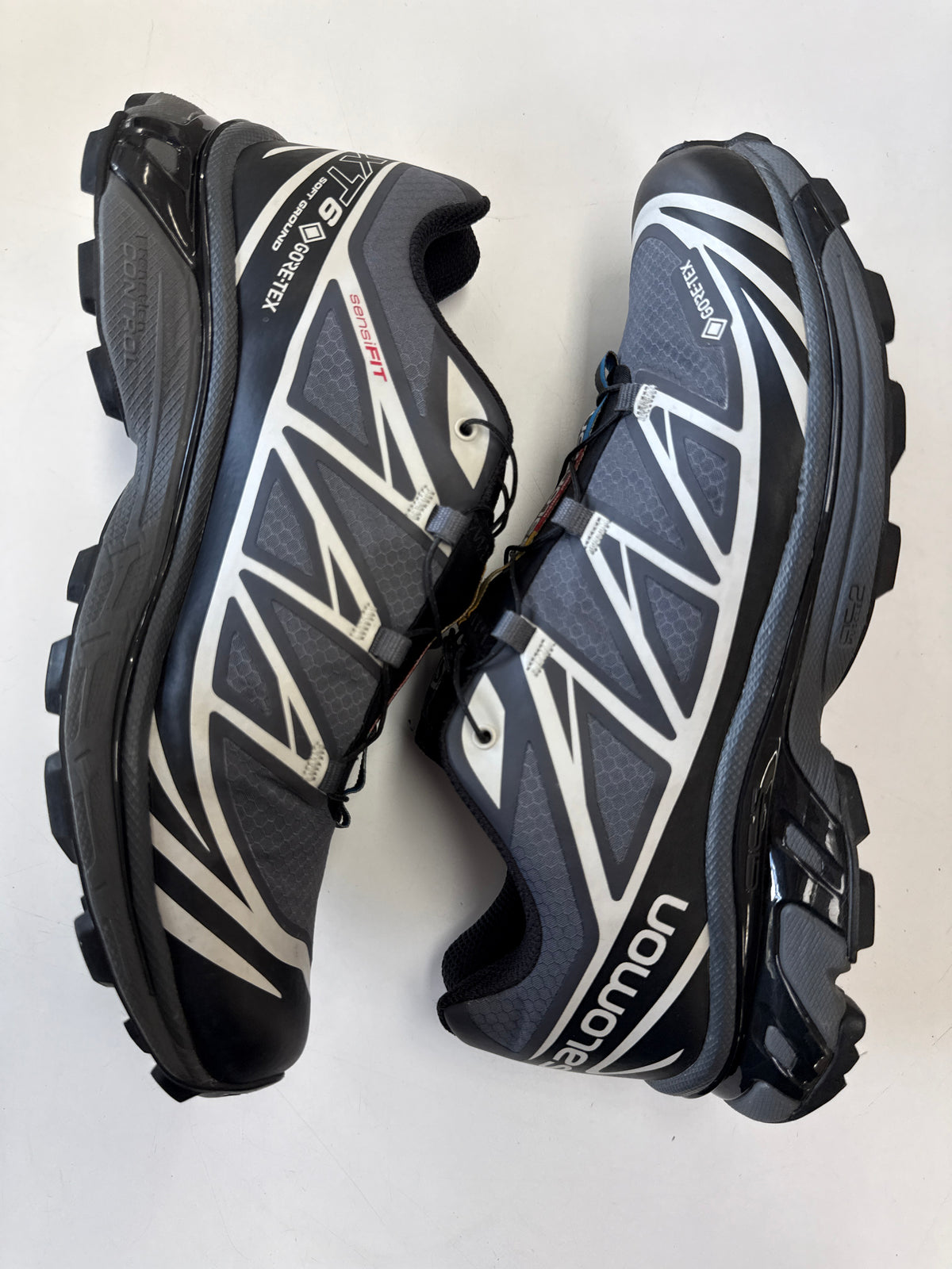 SALOMON XT-6 GORE TEX BLACK LUNAR ROCK - SIZE 9 (WORN)