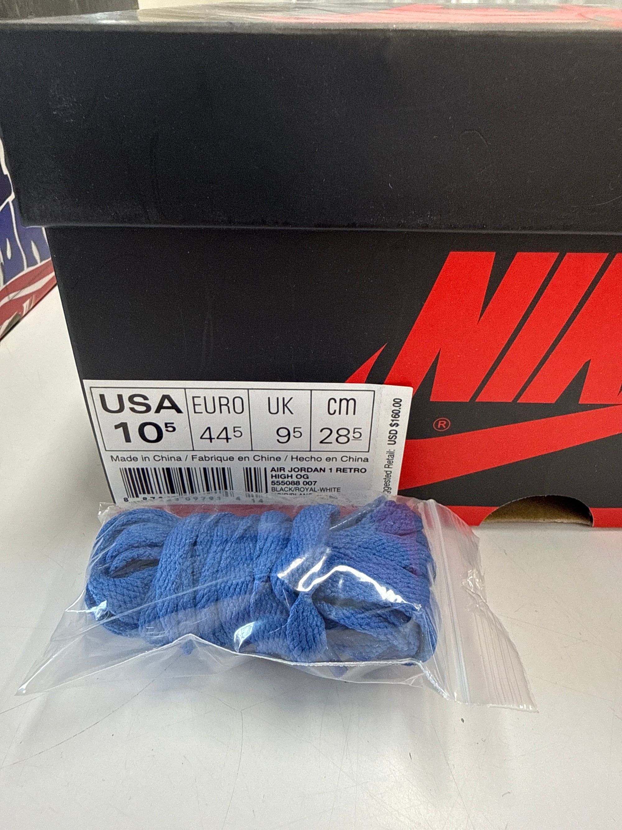 AIR JORDAN 1 ROYAL HIGH 2017 - SIZE 10.5 (WORN)