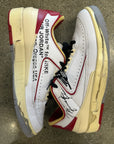 OFF WHITE AIR JORDAN 2 WHITE RED - SIZE 9 (WORN)