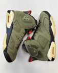 AIR JORDAN 6 TRAVIS SCOTT OLIVE - SIZE 11 (WORN)
