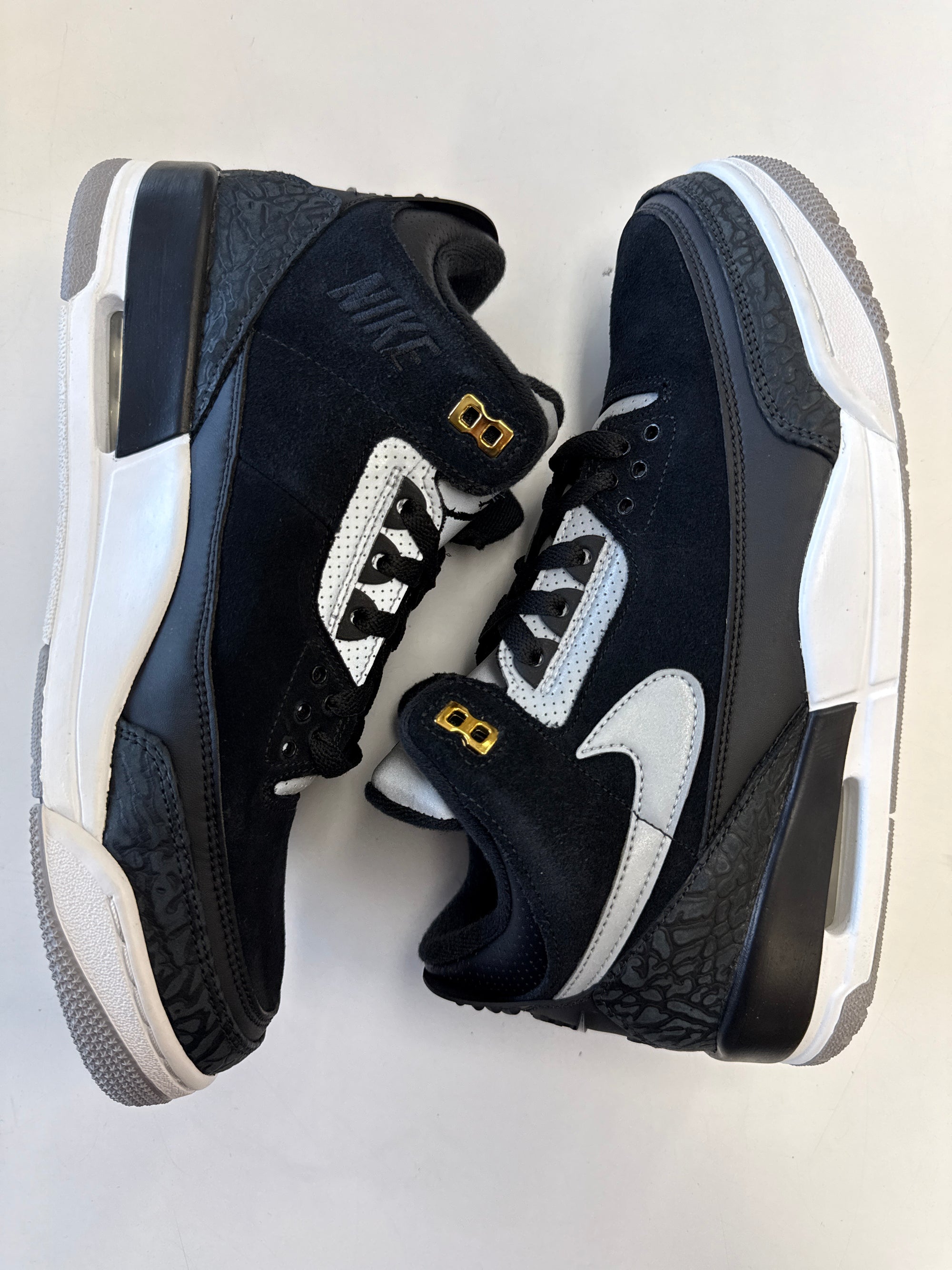 AIR JORDAN 3 TINKER BLACK - SIZE 9.5 (WORN)