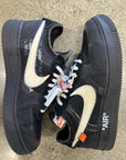 OFF WHITE AIR FORCE 1 LOW BLACK - SIZE 7.5 (WORN)